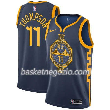 Canotte Uomo Golden State Warriors Klay Thompson 11 2018-19 Nike City Edition Navy Swingman